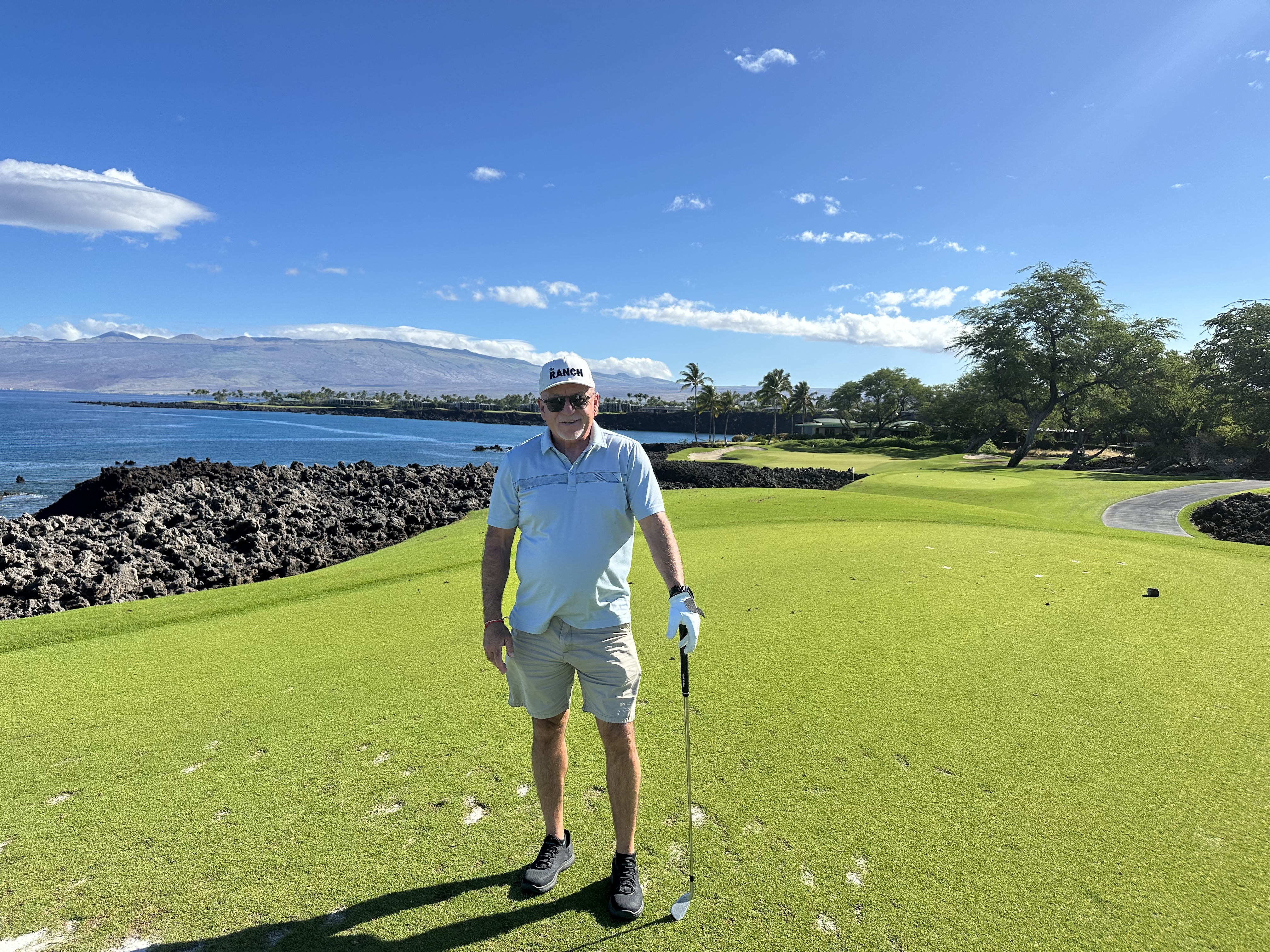 Brent on a coastal golf course on the Big Island